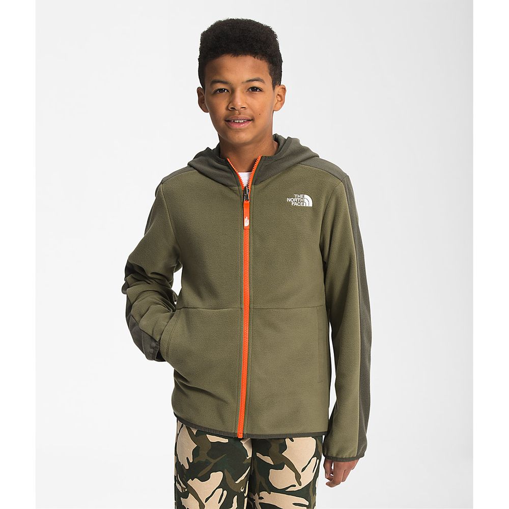 The North Face Hoodie Youth Australia - The North Face Glacier Full Zip Olive Green (VWM-854270)